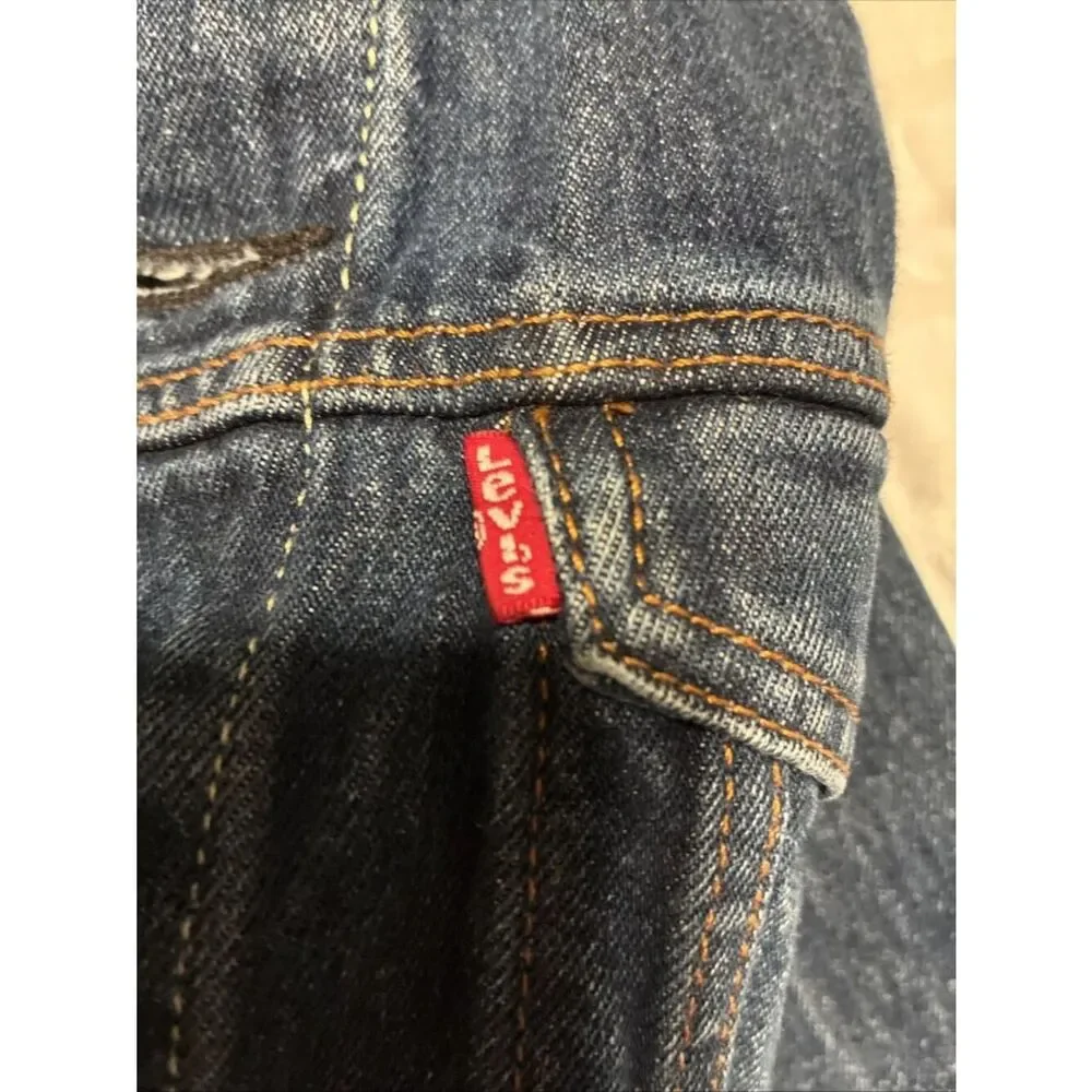 Levi’s Men’s Solid Medium Blue Long Sleeve Jean Denim Jacket Large